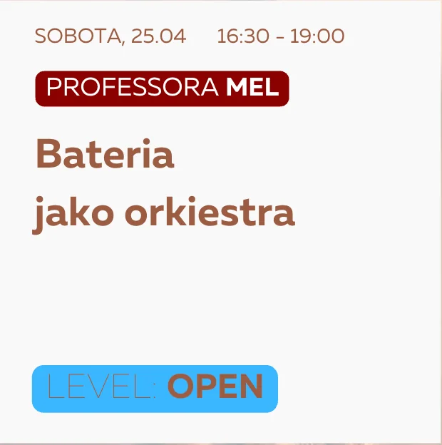 Professora Mel - Bateria jako orkiestra